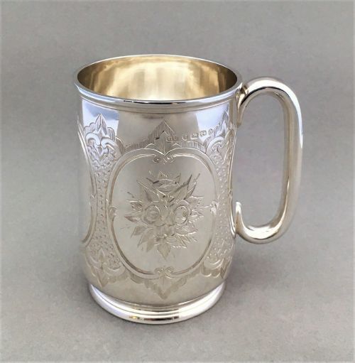 fig 1. An Attractive Victorian Silver Half Pint Mug