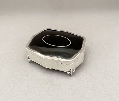 A Superb Silver & Tortoiseshell Trinket Box