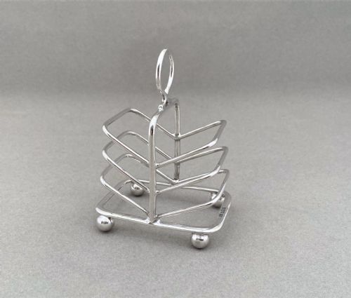 A Lovely Novelty Silver Breakfast Tray Toast Rack