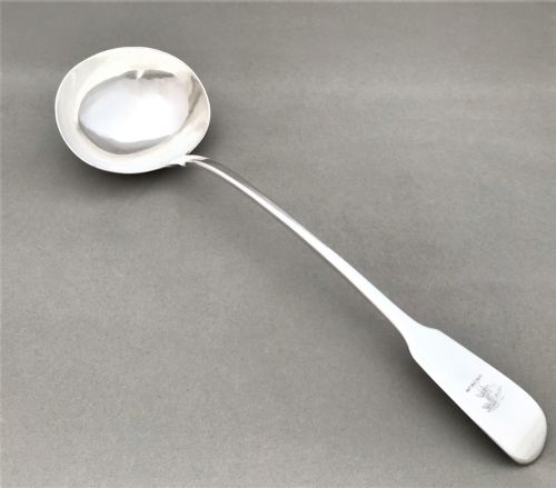 A Good Georgian Silver Soup Ladle