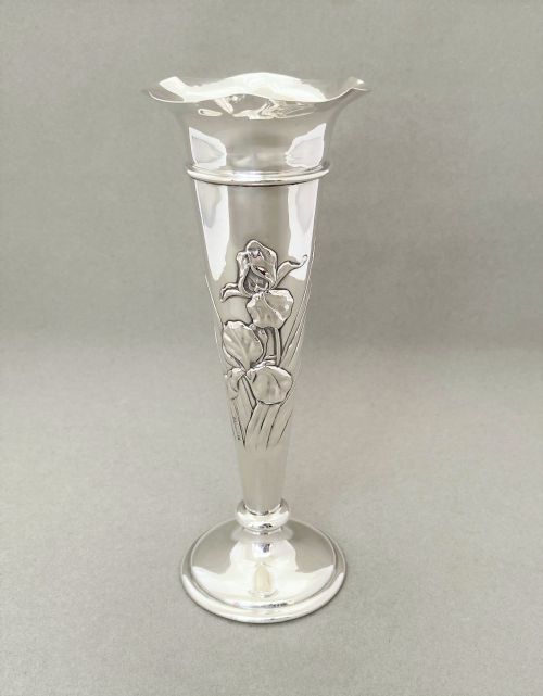 A Superb William Comyns Silver Stem Vase