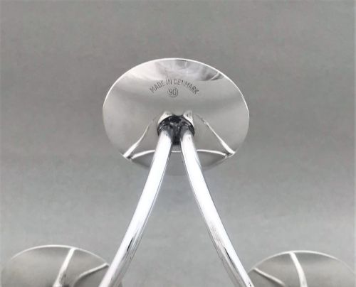 fig 1. A stylish Danish Silver Plated Modernist Candle Holder