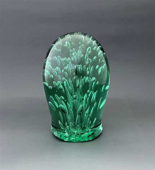 A Superb Mid Victorian Green Glass Dump/paperweight