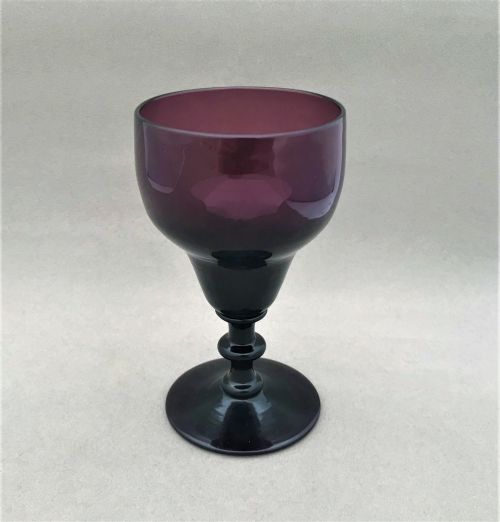 A Fine Georgian Amethyst Wine Glass