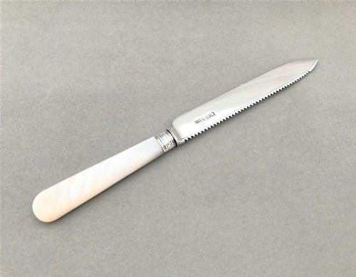 fig 1. An Elegant Silver Bladed Cake Knife
