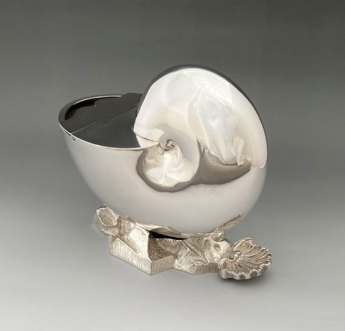 fig 1. A fabulous Victorian silver plated nautilus spoon warmer
