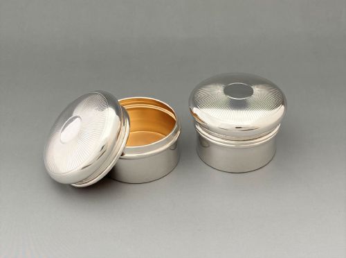 A Rare Pair of His 'N' Hers Silver Gilt Pill Boxes