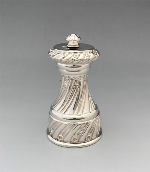 A Gorgeous Edwardian Silver Pepper Grinder