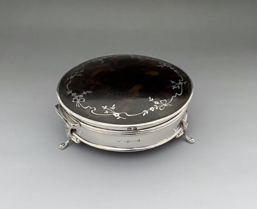 fig 1. A gorgeous silver & tortoiseshell trinket box
