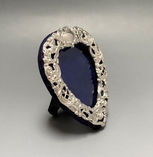 fig 1. A lovely pierced silver Victorian heart shaped frame