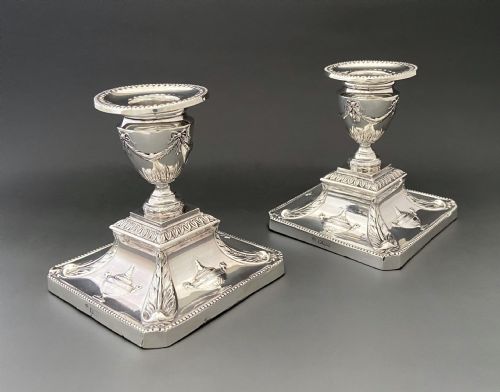 A Superb Pair of Edwardian Silver Candlesticks