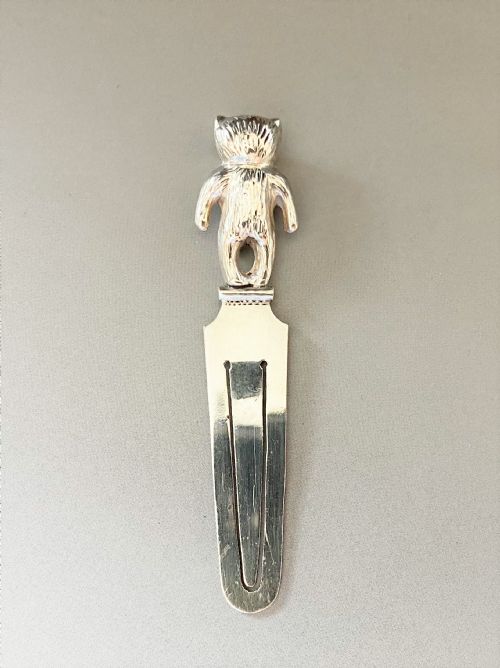 fig 1. A rare Teddy Bear silver bookmark