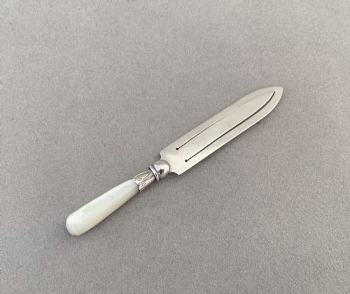 A Late Victorian Silver & Mother-of-pearl Bookmark