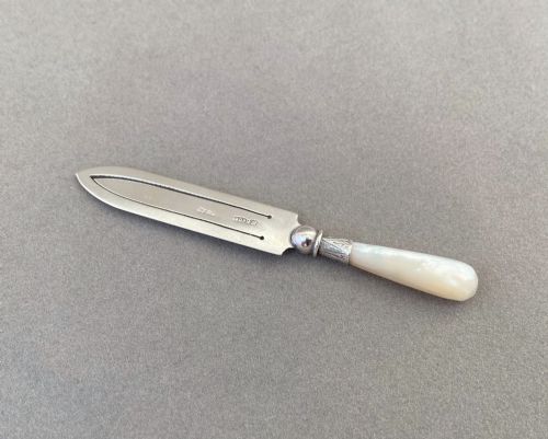 fig 1. A Late Victorian Silver & Mother-of-pearl Bookmark