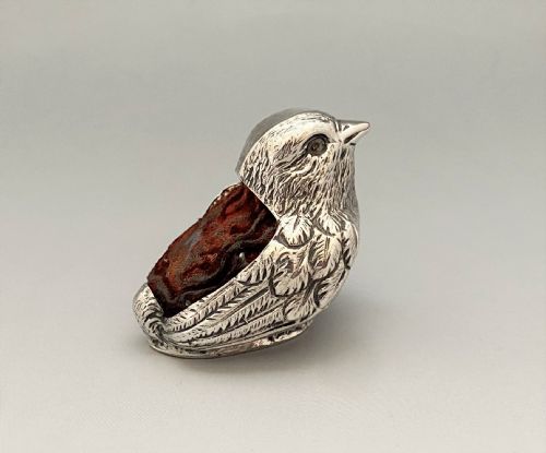 fig 1. A sought after Sampson Morden Edwardian silver chick pin cushion