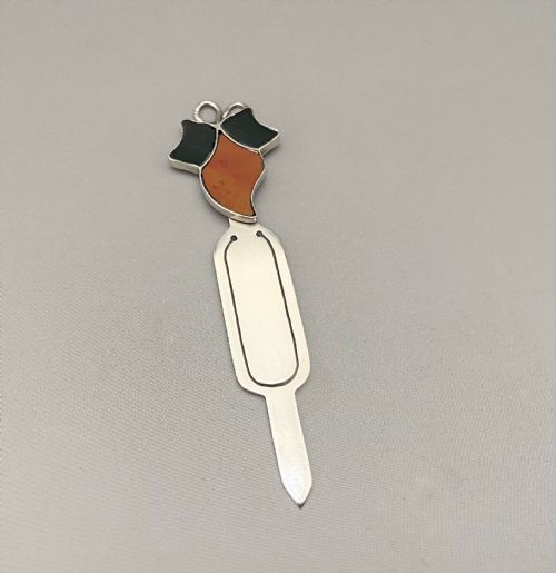 A Rare Edwardian Stone Set Silver Bookmark