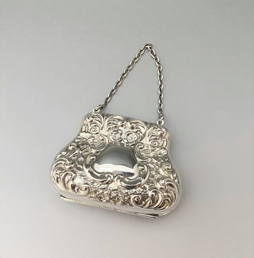 A Lovely Edwardian Silver Cocktail Purse