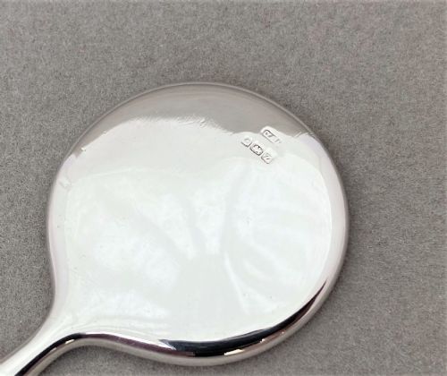 fig 1. A Stylish Silver Chatelaine Or Handbag Mirror