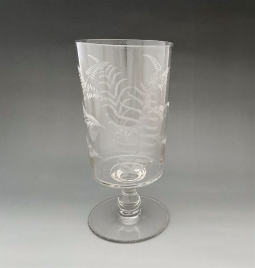 A Pretty Victorian Fern Etched Celery Vase