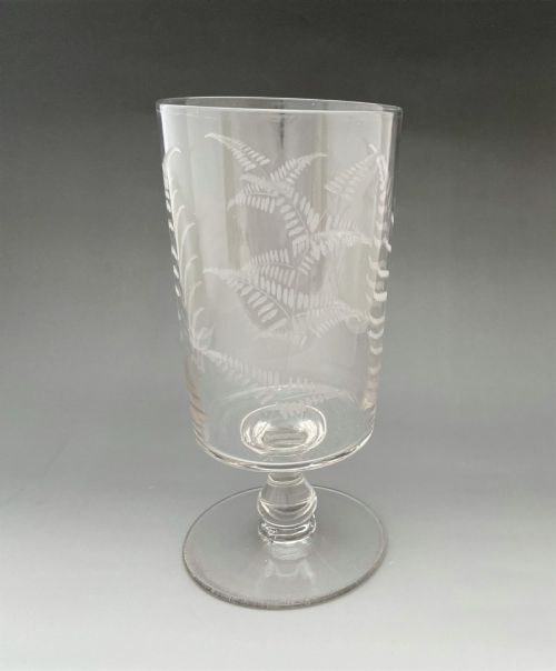 fig 1. A pretty Victorian Fern Etched Celery Vase