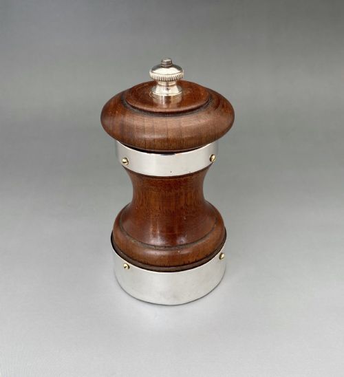 A Handsome George V Silver Mounted Pepper Grinder