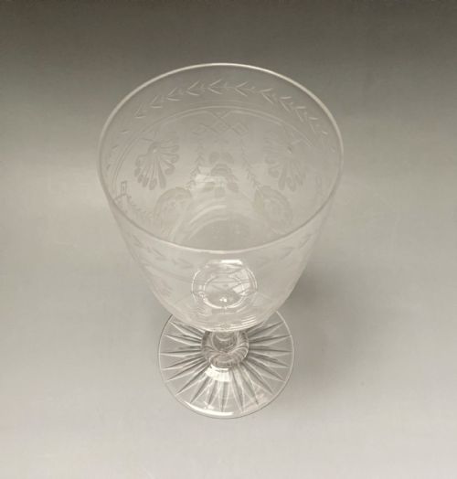 fig 1. A superb Victorian etched wine goblet