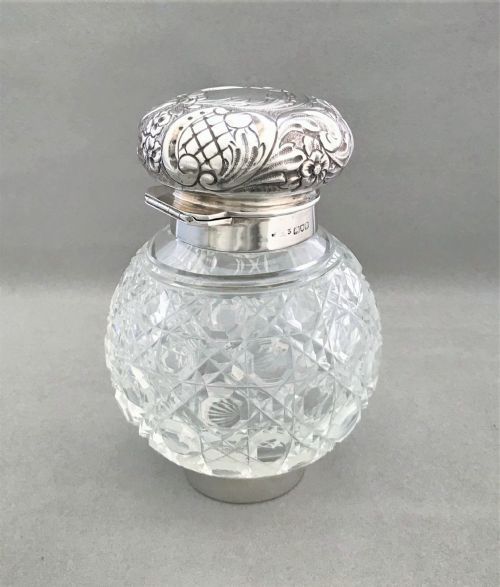 A Superb Large Edwardian Silver Mounted Table Cologne Bottle