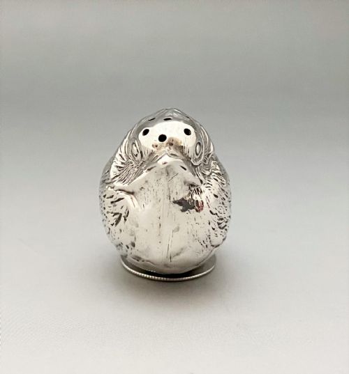 fig 1. A novelty Sampson Morden Chester silver hatching chick pepper