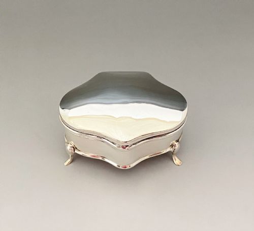 A Small Edwardian Silver Trinket/cuff Links Box