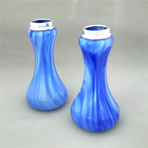fig 1. A gorgeous Pair Of Silver Mounted Vases