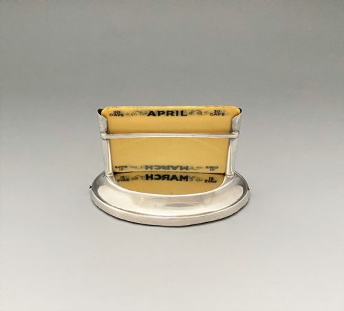 fig 1. A fine Chester silver perpetual desk calendar