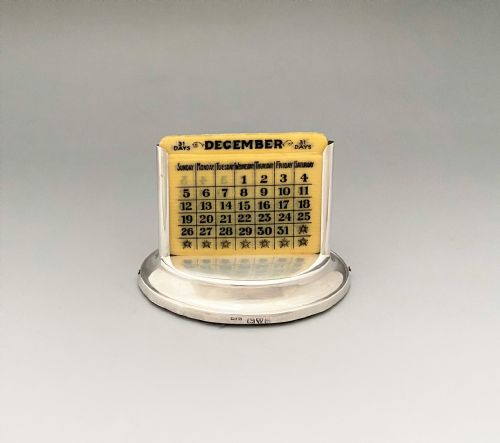 A Fine Chester Silver Perpetual Desk Calendar