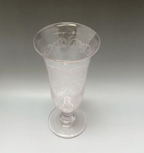 fig 1. A gorgeous early Victorian acid etched vase