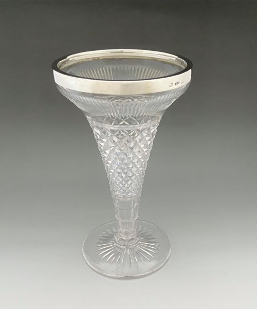 A Lovely Edwardian Silver Mounted Flower Vase
