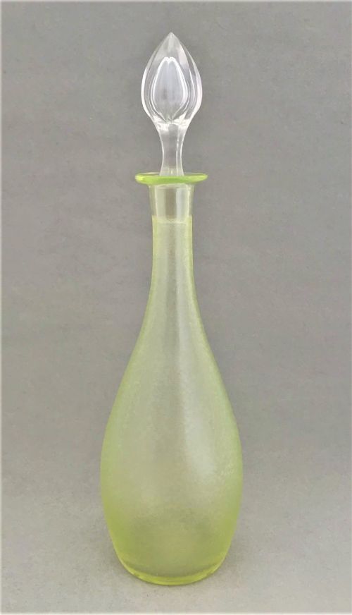 A Gorgeous St. Louis Uranium Glass Liqueur Decanter