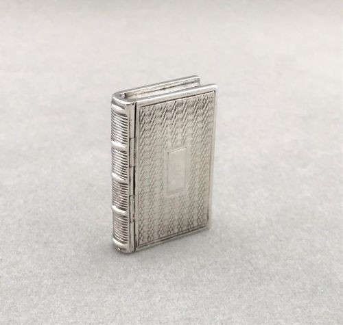 fig 1. A Rare William IV Novelty Silver 'book' Vinaigrette