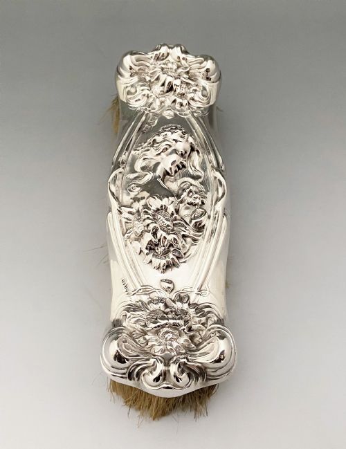 A Fabulous Art Nouveau Silver Clothes Brush