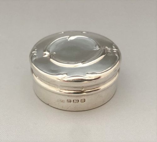 An Art Nouveau Design Edwardian Silver Pillbox