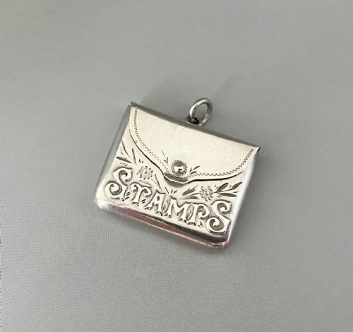 A Gorgeous Edwardian Silver Stamps Case
