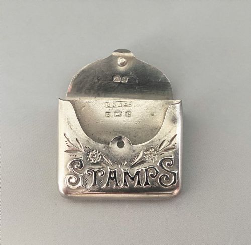 fig 1. A gorgeous Edwardian silver stamps case