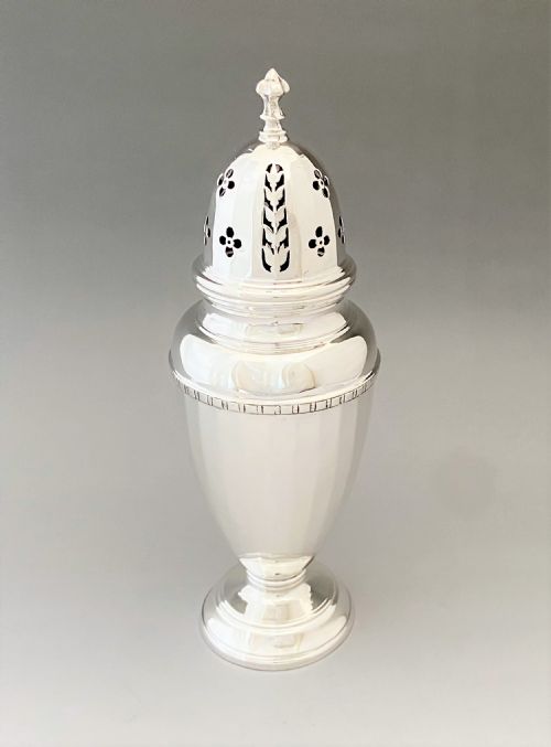 A Stylish Art Deco Silver Sugar Caster