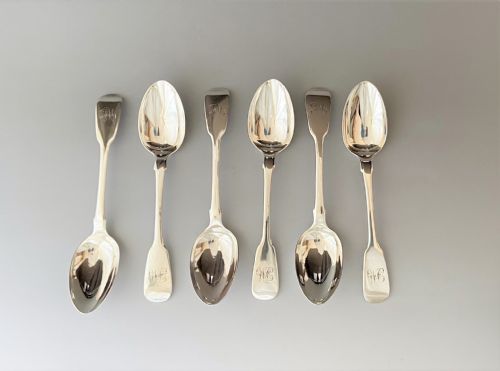 A Fine Set of Six Georgian Silver Teaspoons