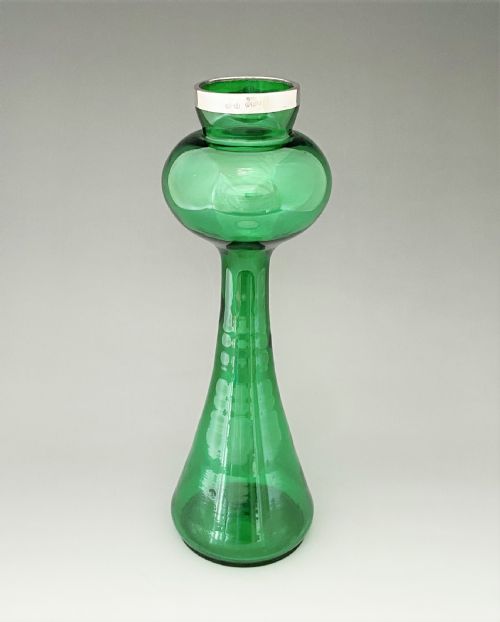 A Gorgeous Edwardian Silver Mounted Stem Vase