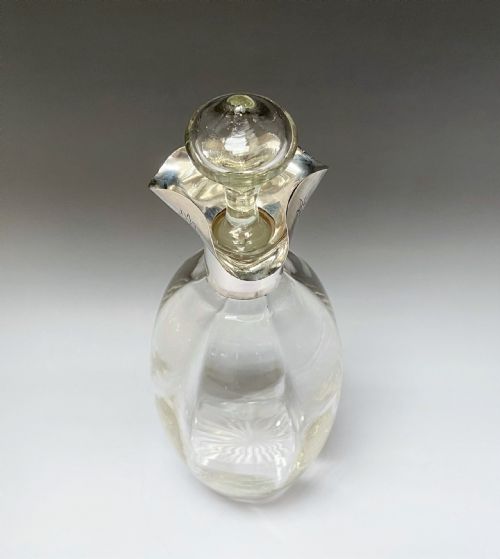 fig 1. An Elegant Edwardian Silver Necked Decanter