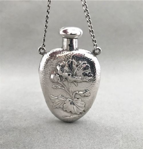 fig 1. An Exquisite Art Nouveau Silver Pendant Scent Bottle