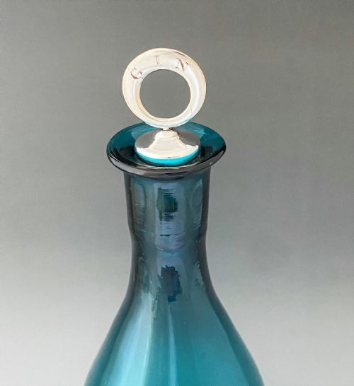 fig 1. A rare Georgian Gin decanter with a superb Old Sheffield plate stopper