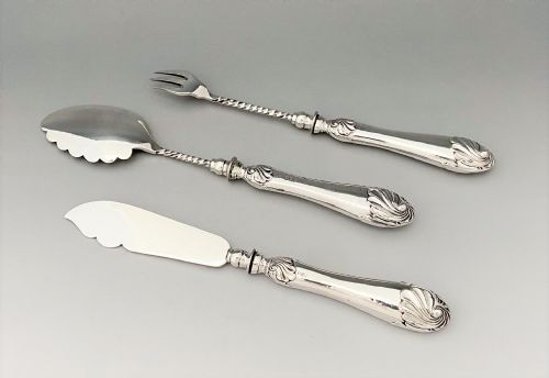 fig 1. A gorgeous boxed Edwardian silver afternoon tea set