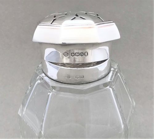 fig 1. A Handsome Art Deco Silver Mounted Sugar Caster.