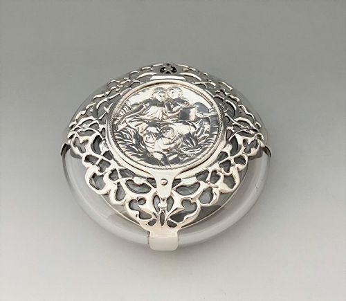 A Gorgeous Silver Mounted Victorian Inkwell