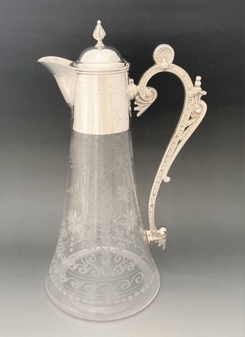 fig 1. A fabulous Victorian silver plated claret jug